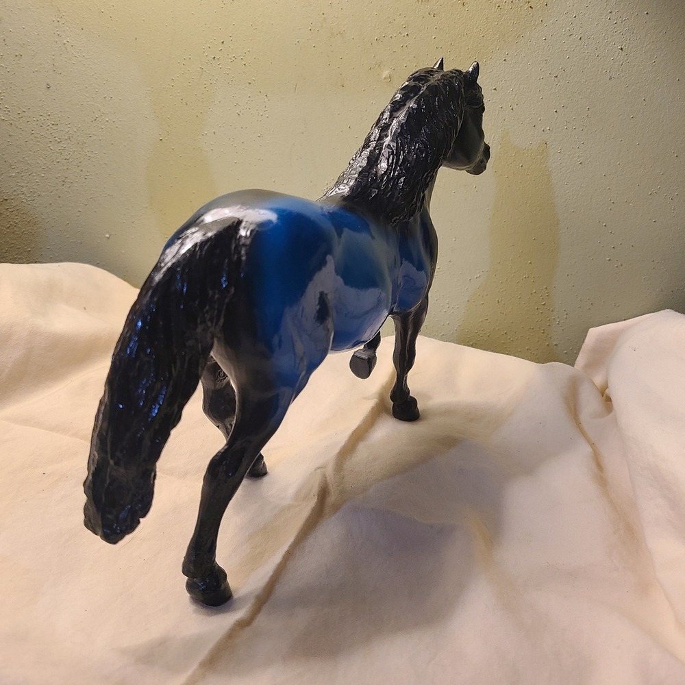 Breyer Haflinger Pony Horse Mold 156 Custom Black & Blue Chris Hess Traditional - Picture 5 of 8